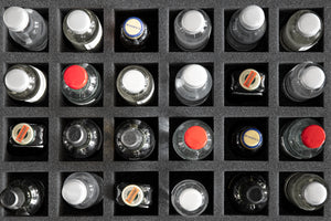 CPMFBB060BO Plateau en mousse de 500 mm x 500 mm x 60 mm avec 100 compartiments