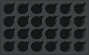 DS080A001 Plateau en mousse Feldherr pour 24 boules de Noël de 70 mm de diamètre avec couronne