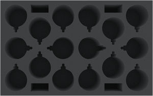 DS090A001 Plateau en mousse Feldherr pour 16 boules de Noël de 80 mm de diamètre avec couronne