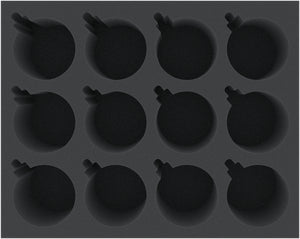 FS080A007 Plateau en mousse Feldherr pour 12 boules de Noël de 70 mm de diamètre avec couronne