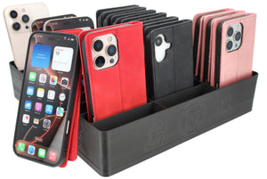 Feldherr Classroom Phone Caddy XL for Schools and Training Centers - 33 slots for large smartphones and flip cases