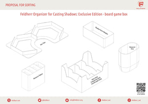Insert d'organisation Feldherr pour Casting Shadows : Exclusive Edition - boîte de jeu