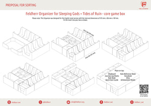 Feldherr Organizer Encart pour Sleeping Gods + Tides of Ruin - boîte de jeu principale