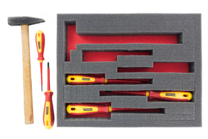 DS020Bred 550 mm x 345 mm x 20 mm mousse colorée pour Shadowboard rouge